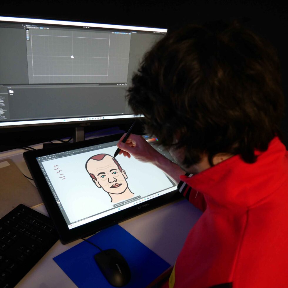 MetStudios student drawing with art stylus