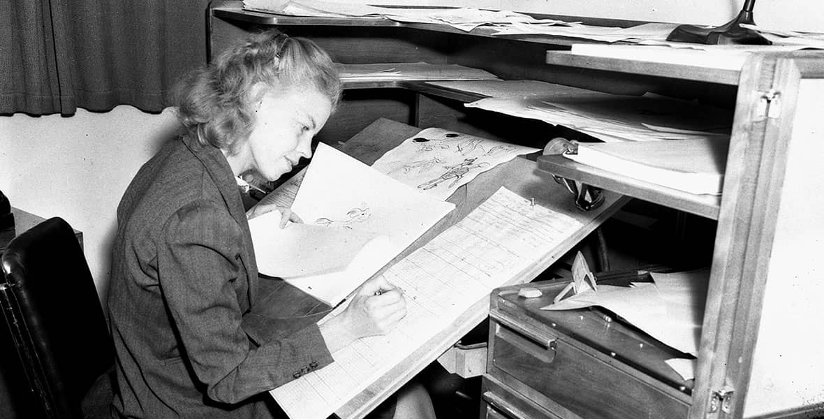 Photo of Retta Scott drawing